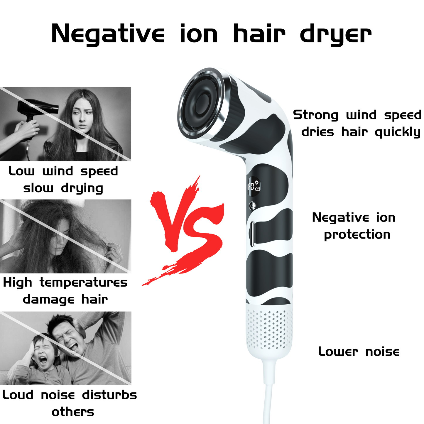 Cow Blow-Negative Ion Hair Dryer